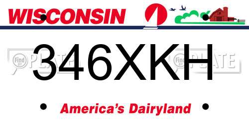 346XKH Wisconsin License Plate