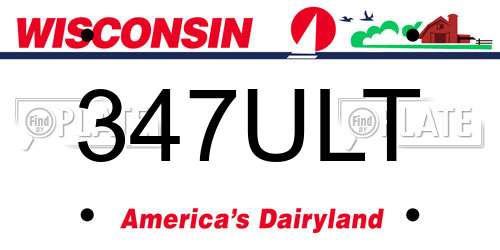 347ULT Wisconsin License Plate