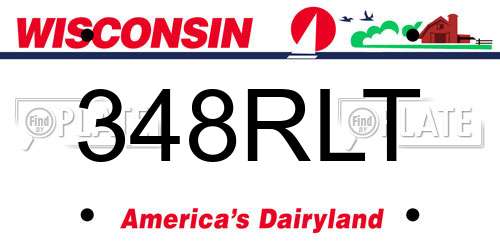 348RLT Wisconsin License Plate