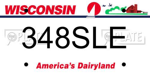 348SLE Wisconsin License Plate