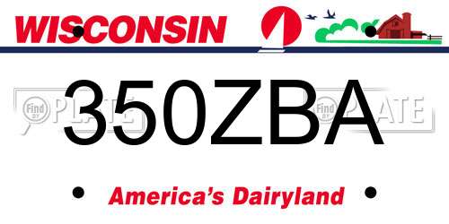 350ZBA Wisconsin License Plate