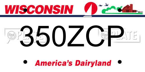 350ZCP Wisconsin License Plate
