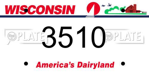 3510 Wisconsin License Plate