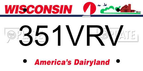 351VRV Wisconsin License Plate