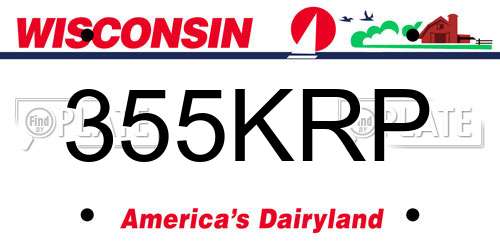 355KRP Wisconsin License Plate