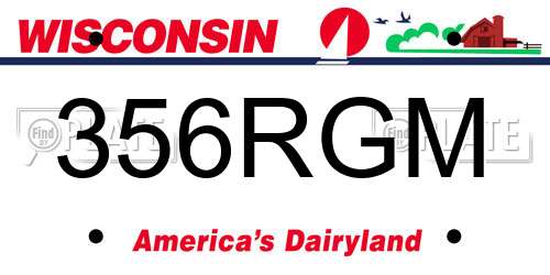 356RGM Wisconsin License Plate