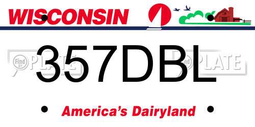 357DBL Wisconsin License Plate