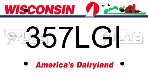 357LGI Wisconsin License Plate