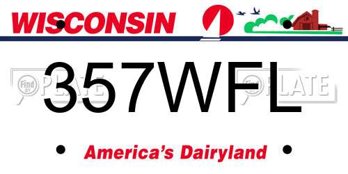 357WFL Wisconsin License Plate