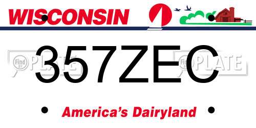 357ZEC Wisconsin License Plate