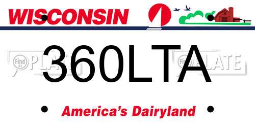 360LTA Wisconsin License Plate