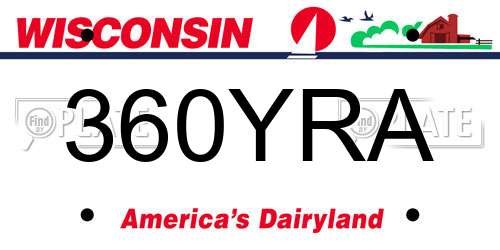 360YRA Wisconsin License Plate