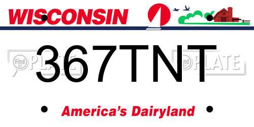 367TNT Wisconsin License Plate