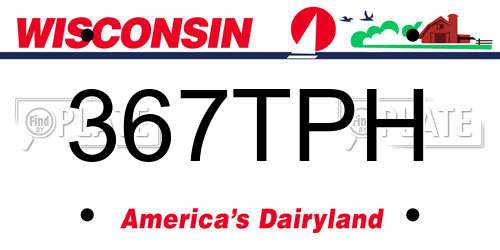 367TPH Wisconsin License Plate