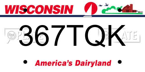 367TQK Wisconsin License Plate