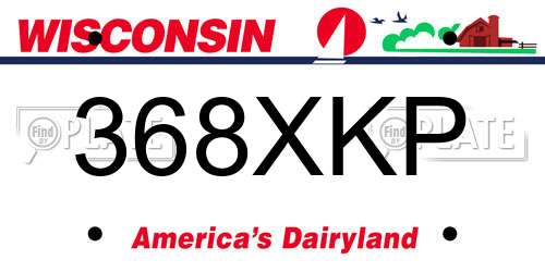 368XKP Wisconsin License Plate