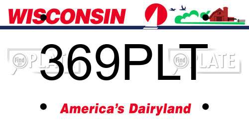 369PLT Wisconsin License Plate