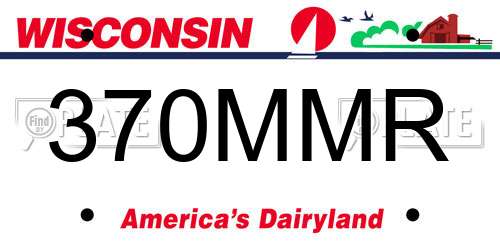 370MMR Wisconsin License Plate