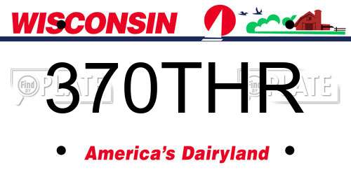 370THR Wisconsin License Plate