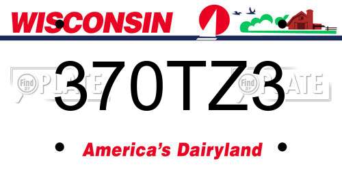 370TZ3 Wisconsin License Plate