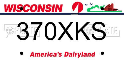 370XKS Wisconsin License Plate