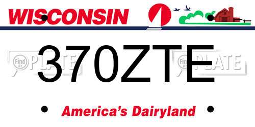 370ZTE Wisconsin License Plate