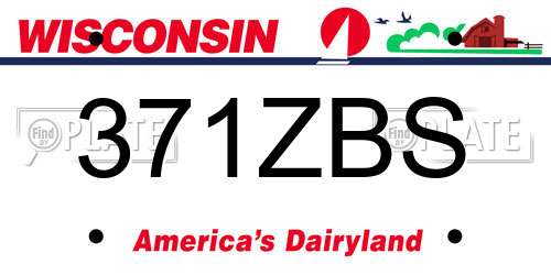 371ZBS Wisconsin License Plate