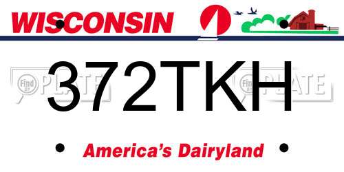 372TKH Wisconsin License Plate