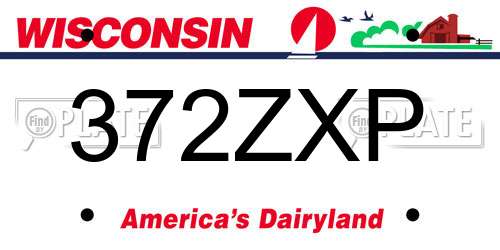 372ZXP Wisconsin License Plate