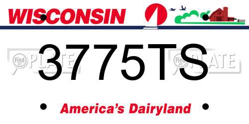 3775TS Wisconsin License Plate