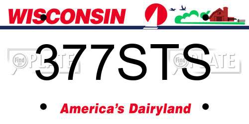 377STS Wisconsin License Plate