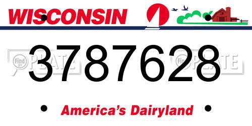 3787628 Wisconsin License Plate