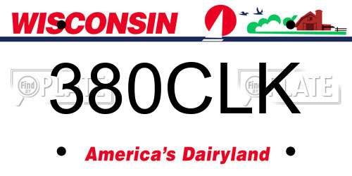 380CLK Wisconsin License Plate