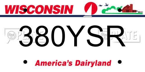 380YSR Wisconsin License Plate