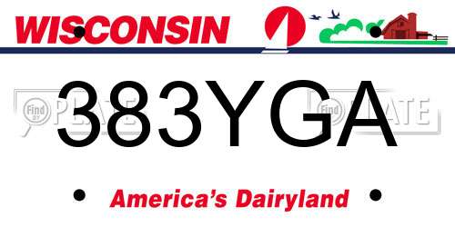 383YGA Wisconsin License Plate