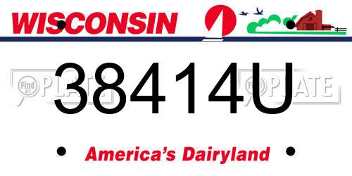 38414U Wisconsin License Plate