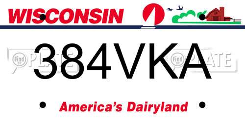 384VKA Wisconsin License Plate