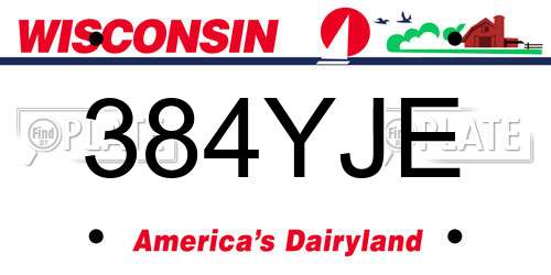 384YJE Wisconsin License Plate