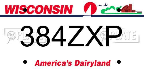 384ZXP Wisconsin License Plate