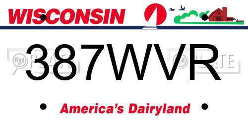 387WVR Wisconsin License Plate