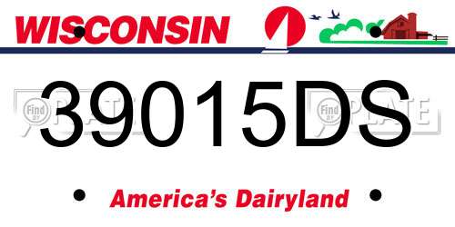 39015DS Wisconsin License Plate