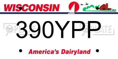 390YPP Wisconsin License Plate