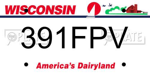 391FPV Wisconsin License Plate