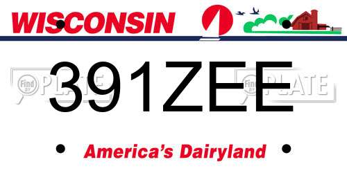 391ZEE Wisconsin License Plate