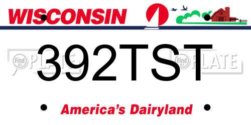 392TST Wisconsin License Plate