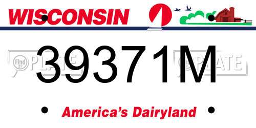 39371M Wisconsin License Plate