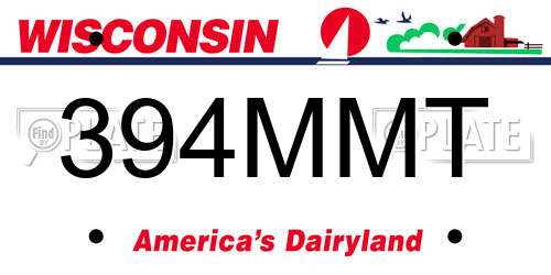 394MMT Wisconsin License Plate