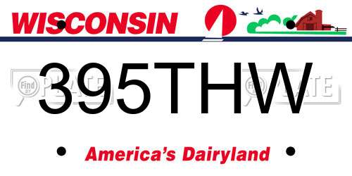 395THW Wisconsin License Plate