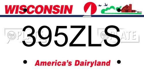 395ZLS Wisconsin License Plate