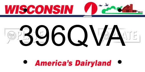 396QVA Wisconsin License Plate